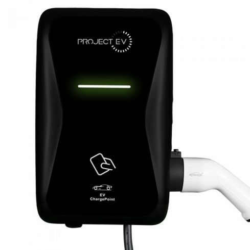 ProjectEV 7.3kW Pro Earth Wall Tethered AC Charger RFID
