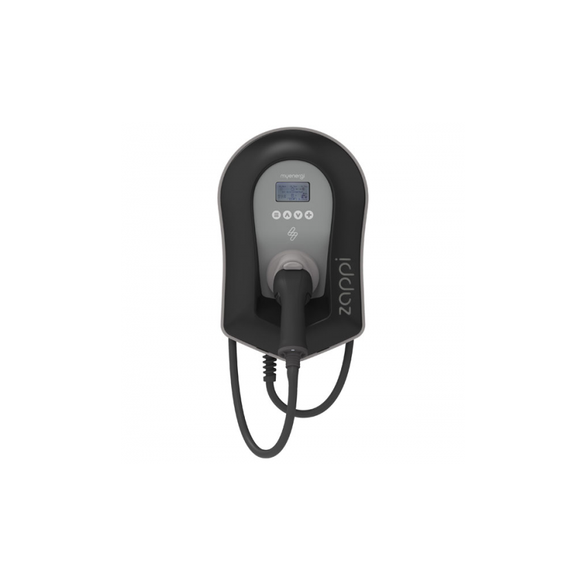 Zappi EV Charger 22kW, Type 2, Tethered, Black